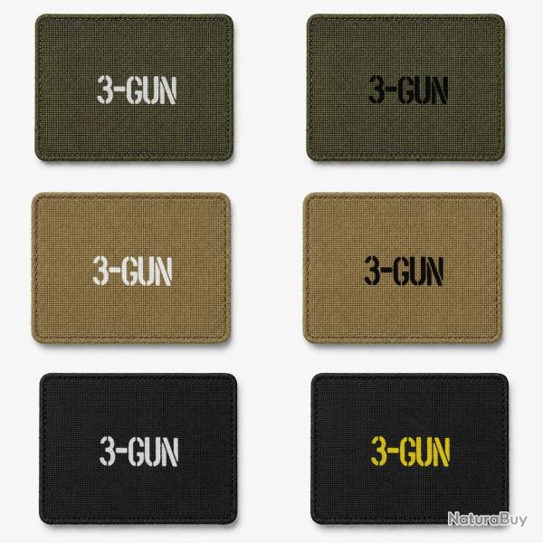Patch velcro 3-Gun - �cusson tir sportif tiss� 10x7 cm