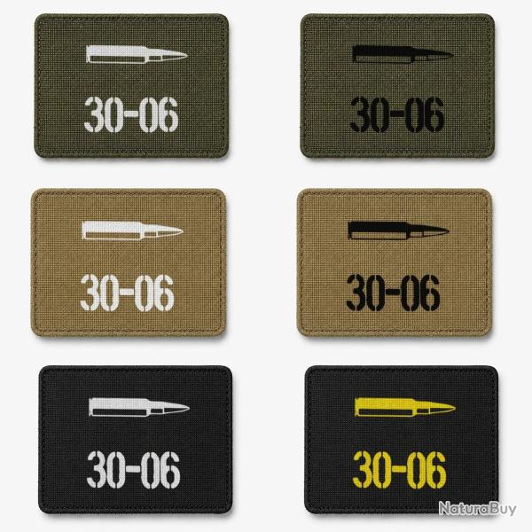Patch velcro .30-06 - �cusson tir sportif tiss� 10x7 cm