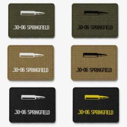 Patch velcro .30-06 Springfield - &Eacute;cusson tir sportif tiss&eacute; 10x7 cm