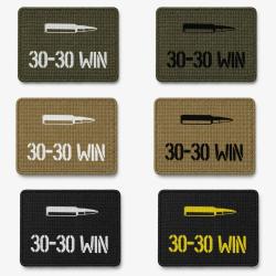Patch velcro 30-30 Win - &Eacute;cusson tir sportif tiss&eacute; 10x7 cm
