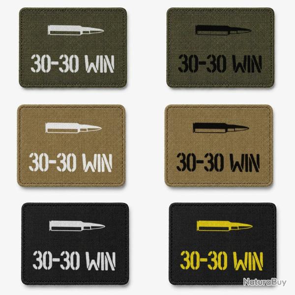 Patch velcro 30-30 Win - �cusson tir sportif tiss� 10x7 cm