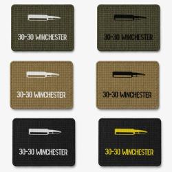 Patch velcro .30-30 Winchester - &Eacute;cusson tir sportif tiss&eacute; 10x7 cm