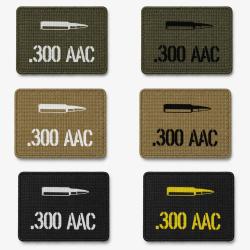 Patch velcro .300 AAC - &Eacute;cusson tir sportif tiss&eacute; 10x7 cm