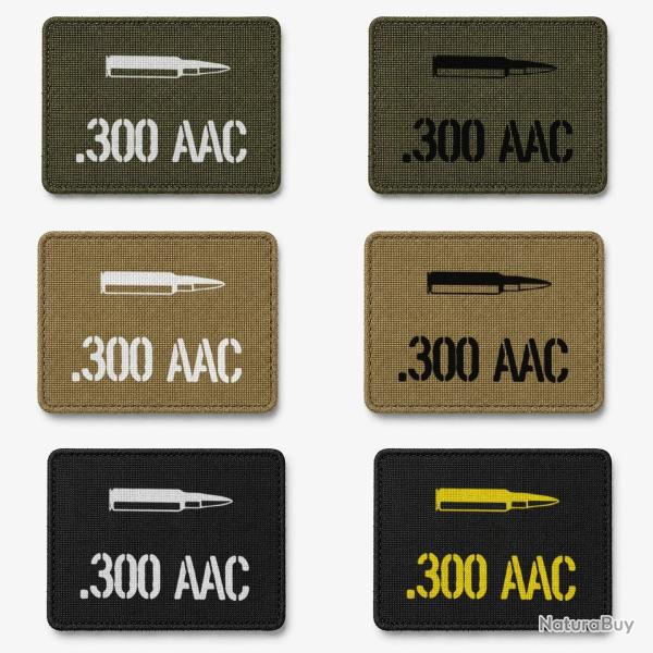 Patch velcro .300 AAC - �cusson tir sportif tiss� 10x7 cm
