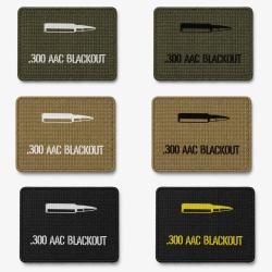 Patch velcro .300 AAC Blackout - &Eacute;cusson tir sportif tiss&eacute; 10x7 cm