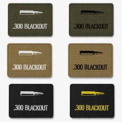 Patch velcro .300 Blackout - &Eacute;cusson tir sportif tiss&eacute; 10x7 cm