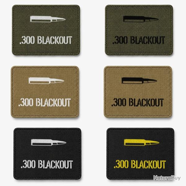 Patch velcro .300 Blackout - �cusson tir sportif tiss� 10x7 cm