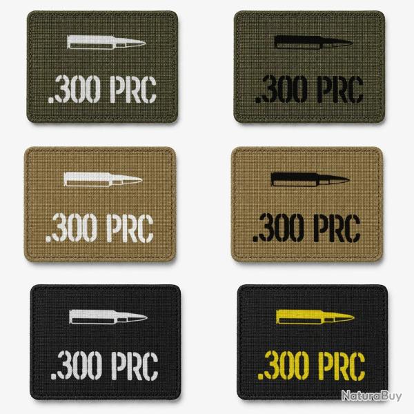 Patch velcro .300 PRC - �cusson tir sportif tiss� 10x7 cm