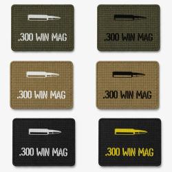 Patch velcro .300 Win Mag - &Eacute;cusson tir sportif tiss&eacute; 10x7 cm