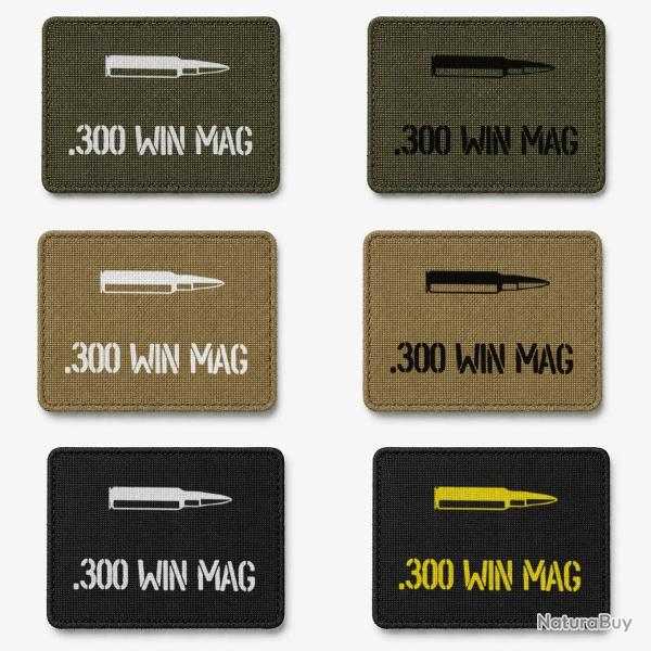Patch velcro .300 Win Mag - �cusson tir sportif tiss� 10x7 cm