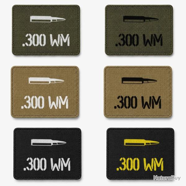 Patch velcro .300 WM - �cusson tir sportif tiss� 10x7 cm