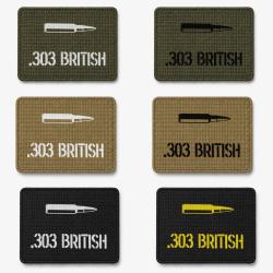Patch velcro .303 British - &Eacute;cusson tir sportif tiss&eacute; 10x7 cm