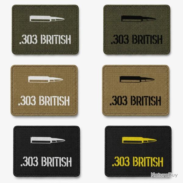 Patch velcro .303 British - �cusson tir sportif tiss� 10x7 cm