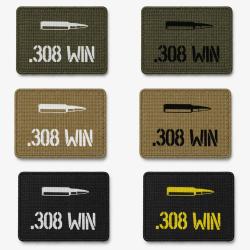 Patch velcro .308 Win - &Eacute;cusson tir sportif tiss&eacute; 10x7 cm