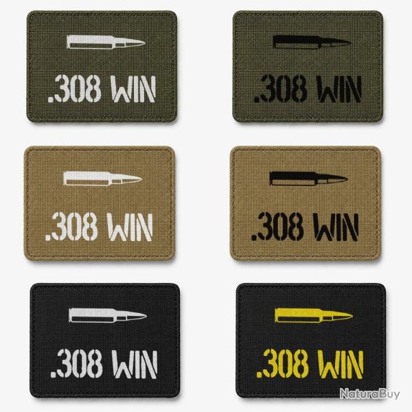 Patch velcro .308 Win - �cusson tir sportif tiss� 10x7 cm