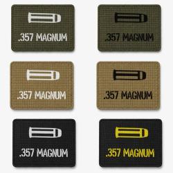 Patch velcro .357 Magnum - &Eacute;cusson tir sportif tiss&eacute; 10x7 cm