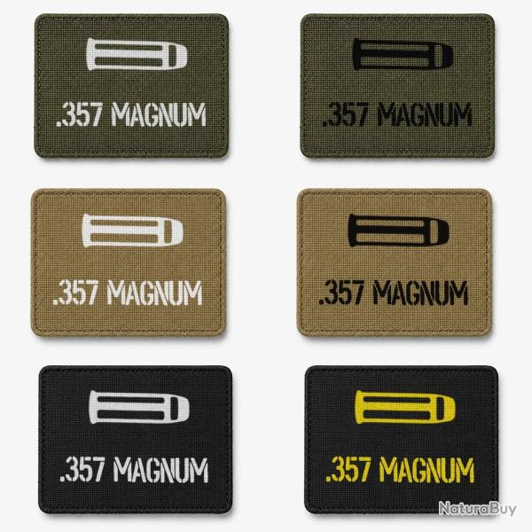 Patch velcro .357 Magnum - �cusson tir sportif tiss� 10x7 cm