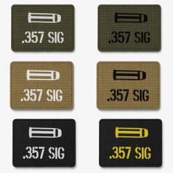 Patch velcro .357 SIG - &Eacute;cusson tir sportif tiss&eacute; 10x7 cm