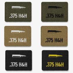 Patch velcro .375 H&H - &Eacute;cusson tir sportif tiss&eacute; 10x7 cm