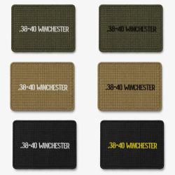 Patch velcro .38-40 Winchester - &Eacute;cusson tir sportif tiss&eacute; 10x7 cm