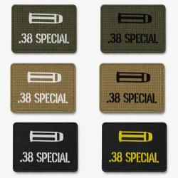 Patch velcro .38 Special - &Eacute;cusson tir sportif tiss&eacute; 10x7 cm
