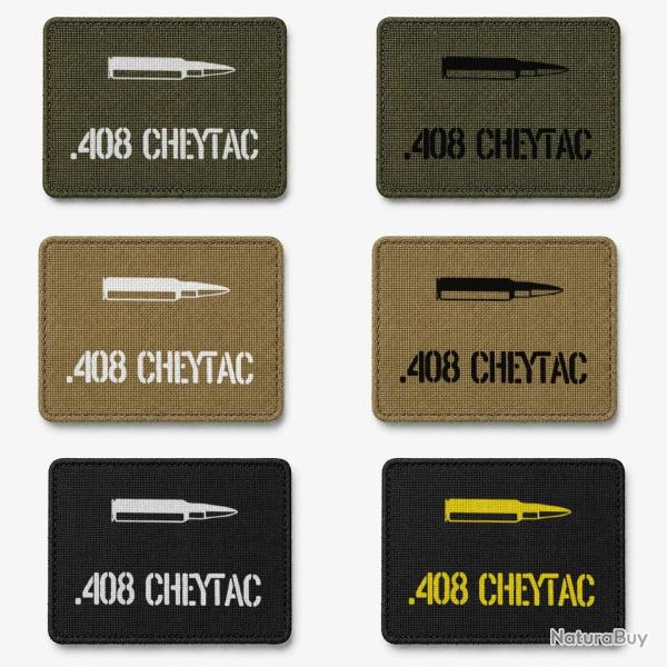 Patch velcro .408 CheyTac - �cusson tir sportif tiss� 10x7 cm