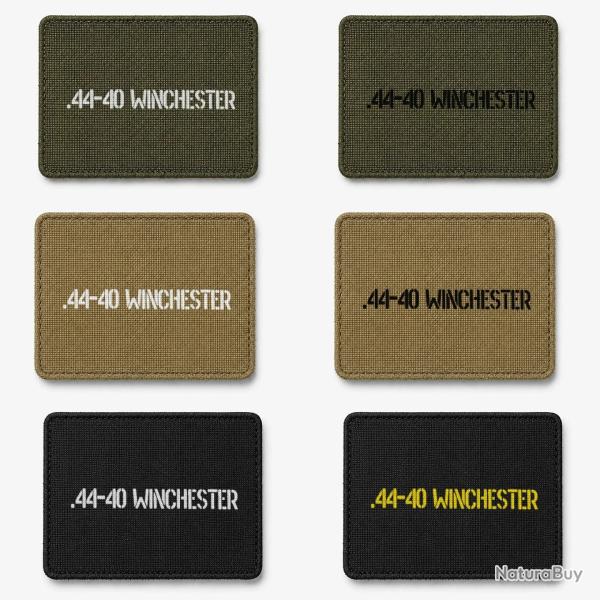 Patch velcro .44-40 Winchester - �cusson tir sportif tiss� 10x7 cm