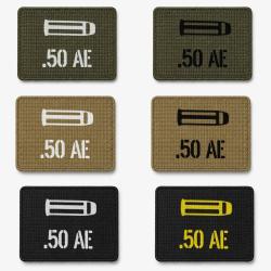 Patch velcro .50 AE - &Eacute;cusson tir sportif tiss&eacute; 10x7 cm