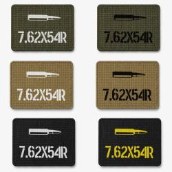 Patch velcro 7.62x54R - &Eacute;cusson tir sportif tiss&eacute; 10x7 cm