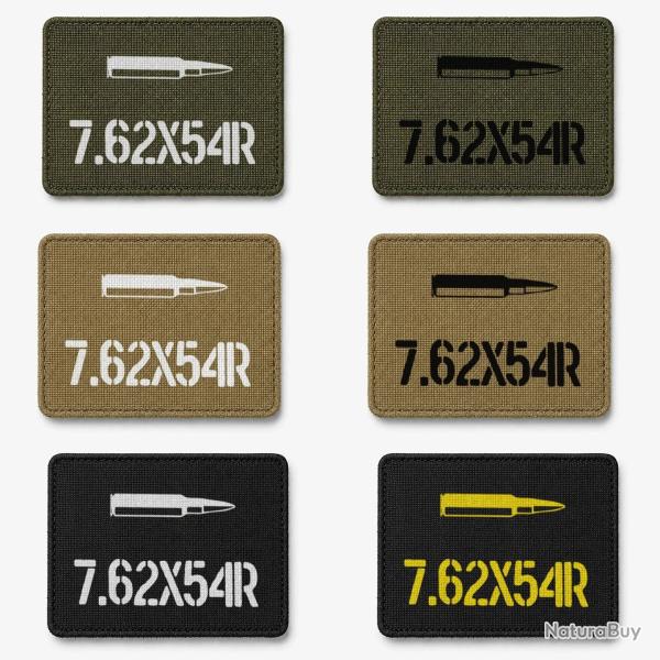 Patch velcro 7.62x54R - �cusson tir sportif tiss� 10x7 cm