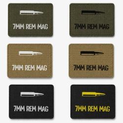 Patch velcro 7mm Rem Mag - &Eacute;cusson tir sportif tiss&eacute; 10x7 cm
