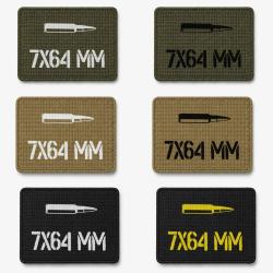 Patch velcro 7x64 mm - &Eacute;cusson tir sportif tiss&eacute; 10x7 cm