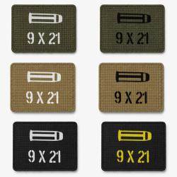 Patch velcro 9x21 - &Eacute;cusson tir sportif tiss&eacute; 10x7 cm