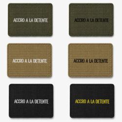 Patch velcro Accro &agrave; la D&eacute;tente - &Eacute;cusson tir sportif tiss&eacute; 10x7 cm