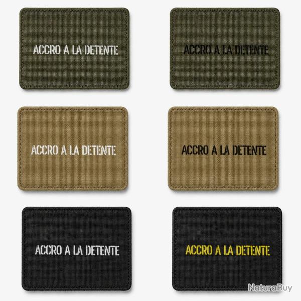 Patch velcro Accro � la D�tente - �cusson tir sportif tiss� 10x7 cm
