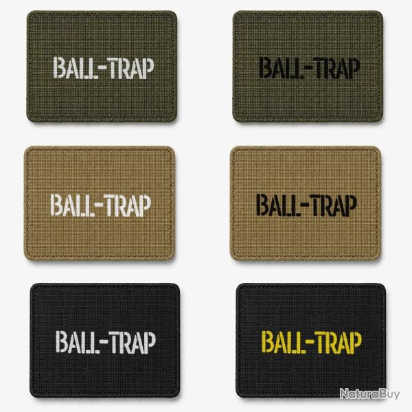 Patch velcro Ball-Trap - �cusson tir sportif tiss� 10x7 cm