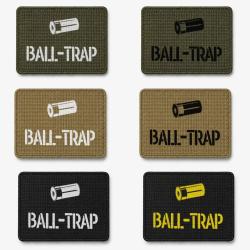 Patch velcro Ball-Trap Cartouche - &Eacute;cusson tir sportif tiss&eacute; 10x7 cm