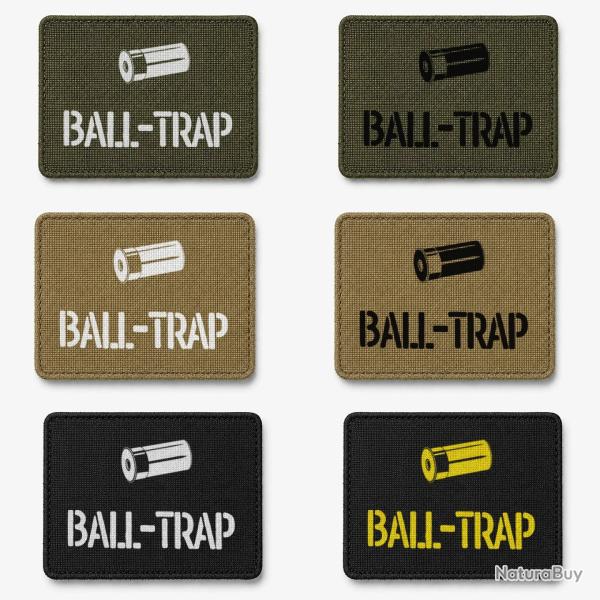 Patch velcro Ball-Trap Cartouche - �cusson tir sportif tiss� 10x7 cm