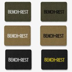 Patch velcro Bench-Rest - &Eacute;cusson tir sportif tiss&eacute; 10x7 cm