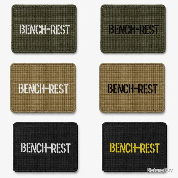 Patch velcro Bench-Rest - �cusson tir sportif tiss� 10x7 cm