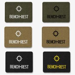 Patch velcro Bench-Rest Cible - &Eacute;cusson tir sportif tiss&eacute; 10x7 cm