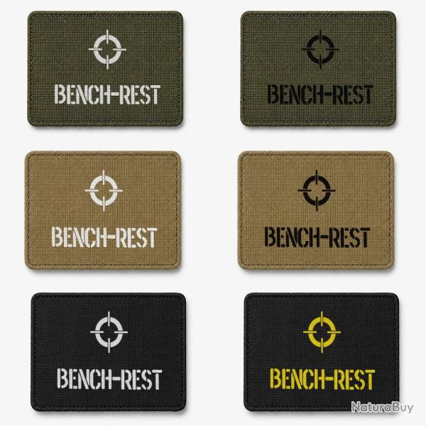 Patch velcro Bench-Rest Cible - �cusson tir sportif tiss� 10x7 cm