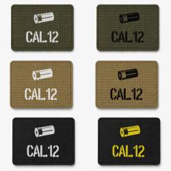 Patch velcro Cal.12 - &Eacute;cusson tir sportif tiss&eacute; 10x7 cm