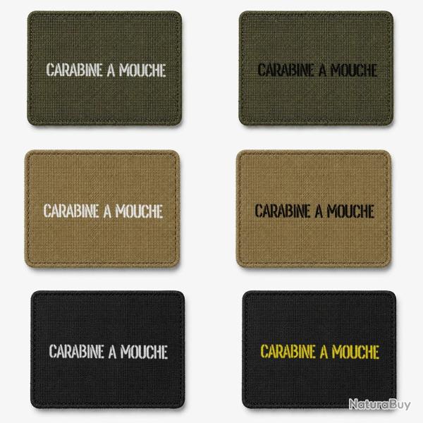 Patch velcro Carabine � mouche - �cusson tir sportif tiss� 10x7 cm