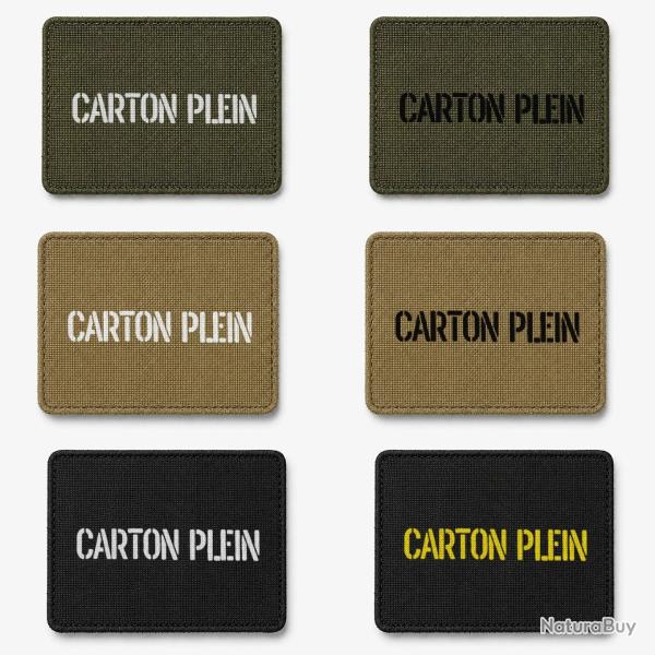 Patch velcro Carton Plein - �cusson tir sportif tiss� 10x7 cm