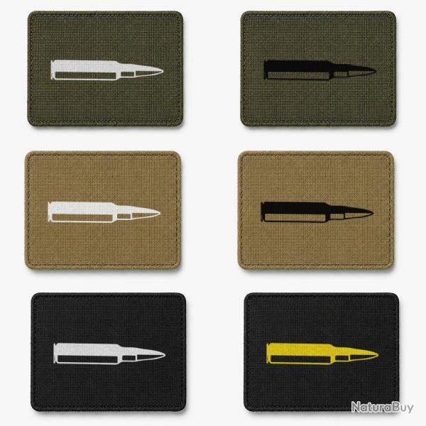 Patch velcro Cartouche - �cusson tir sportif tiss� 10x7 cm