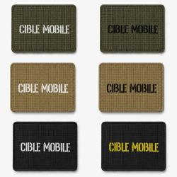 Patch velcro Cible Mobile - &Eacute;cusson tir sportif tiss&eacute; 10x7 cm