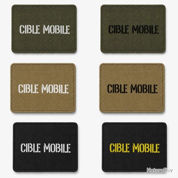 Patch velcro Cible Mobile - �cusson tir sportif tiss� 10x7 cm