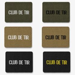 Patch velcro CLUB DE TIR - &Eacute;cusson tir sportif tiss&eacute; 10x7 cm