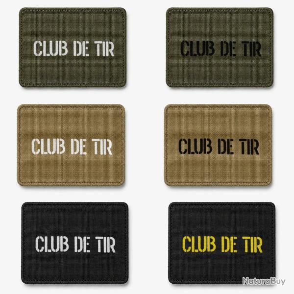 Patch velcro CLUB DE TIR - �cusson tir sportif tiss� 10x7 cm